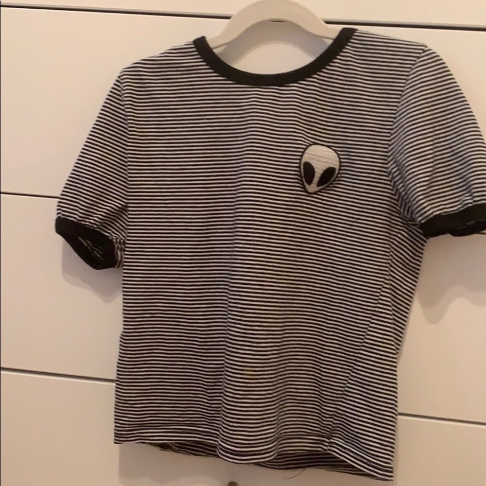Girls alien striped shirt